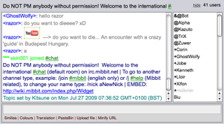 Mibbit Com Easy And Fast Webchat In Your Browser